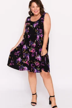 Lorraine Designs Fit & Flare Dresses | Knee Length Dresses*Kiana Night Flower Dress