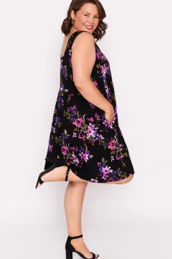 Lorraine Designs Fit & Flare Dresses | Knee Length Dresses*Kiana Night Flower Dress