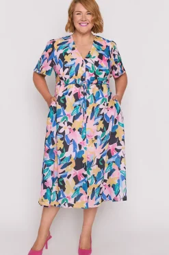 Lorraine Designs Loose Dresses | Casual Dresses*Kristina Colour Block Garden Dress