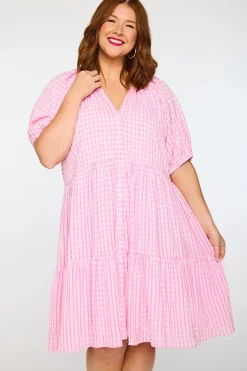 Lorraine Designs Loose Dresses | Knee Length Dresses*Kya Pink Dress