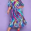 Lorraine Casual Dresses | Fit & Flare Dresses*Kyle Rainbow Zebra Dress