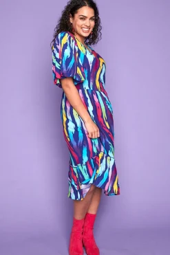Lorraine Casual Dresses | Fit & Flare Dresses*Kyle Rainbow Zebra Dress