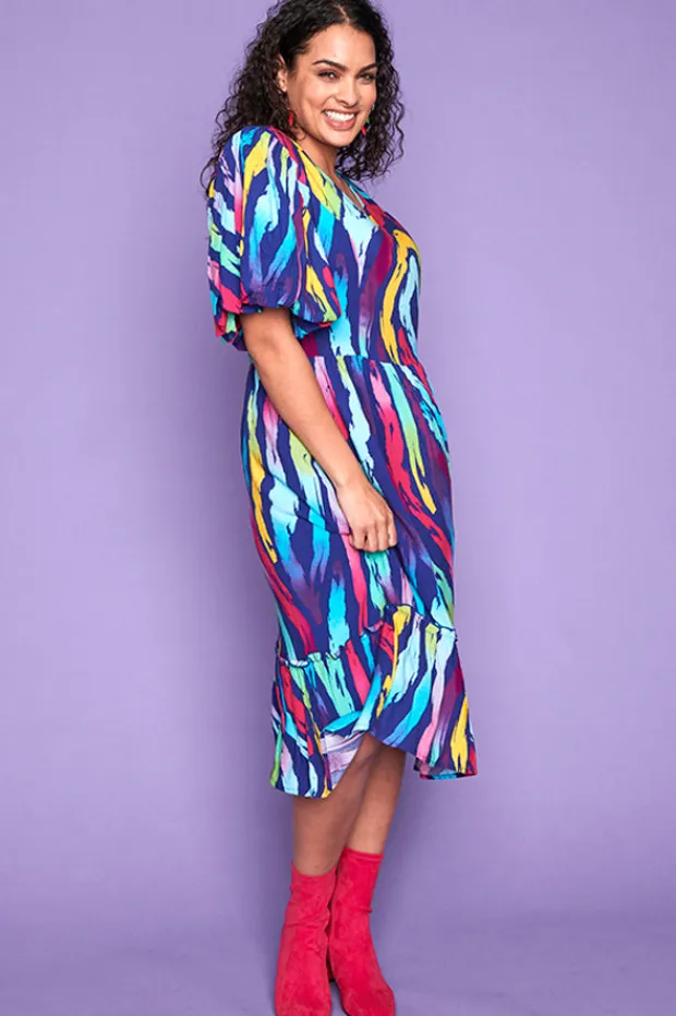 Lorraine Casual Dresses | Fit & Flare Dresses*Kyle Rainbow Zebra Dress