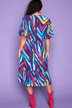 Lorraine Casual Dresses | Fit & Flare Dresses*Kyle Rainbow Zebra Dress