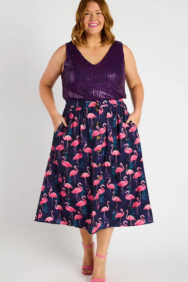 Lorraine Designs Skirts*Kylie OG Flamingo Skirt