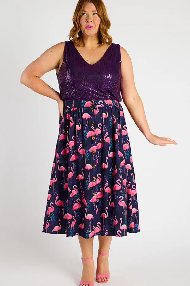 Lorraine Designs Skirts*Kylie OG Flamingo Skirt