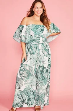 Lorraine Designs Tops*Lemonade Palm Print Top