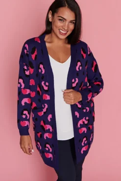 Lorraine Designs Knits & Cardigans*Lottie Navy Animal Cardigan