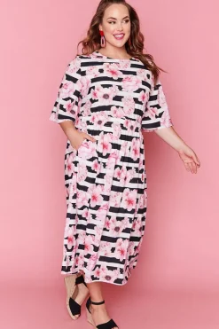 Lorraine Designs Casual Dresses | Fit & Flare Dresses*Lulu Stripe Floral Dress