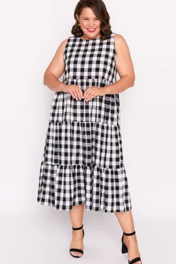 Lorraine Designs Fit & Flare Dresses | Midi Dresses*Maisy Black Gingham Dress