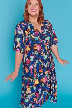 Lorraine Designs Casual Dresses | Cocktail Dresses*Mandy Rainbow Shrooms Dress