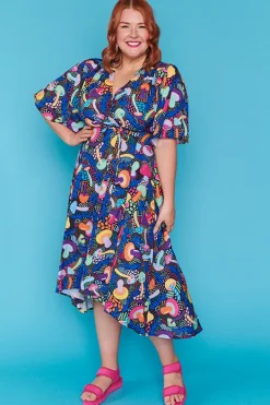 Lorraine Designs Casual Dresses | Cocktail Dresses*Mandy Rainbow Shrooms Dress