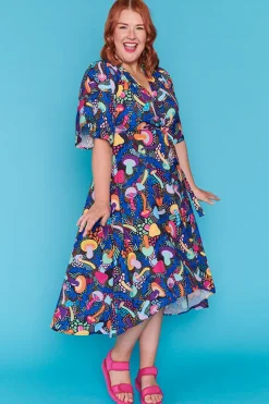 Lorraine Designs Casual Dresses | Cocktail Dresses*Mandy Rainbow Shrooms Dress