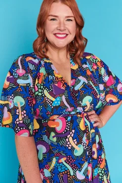 Lorraine Designs Casual Dresses | Cocktail Dresses*Mandy Rainbow Shrooms Dress