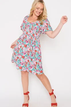 Lorraine Designs Casual Dresses | Fit & Flare Dresses*Marcela Pops of Red Dress