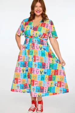 Lorraine Designs Casual Dresses | Fit & Flare Dresses*Marley Alpha Animal Cards Dress