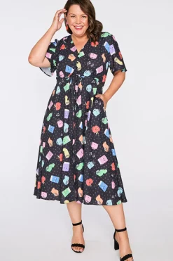 Lorraine Designs Casual Dresses | Fit & Flare Dresses*Marley Bookworm Black Dress