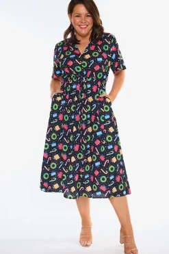 Lorraine Designs Casual Dresses | Fit & Flare Dresses*Marley Confetti Christmas Dress