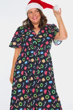 Lorraine Designs Casual Dresses | Fit & Flare Dresses*Marley Confetti Christmas Dress