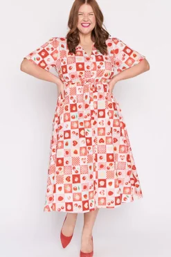 Lorraine Designs Casual Dresses | Fit & Flare Dresses*Marley Cotton Cherry Pop Dress