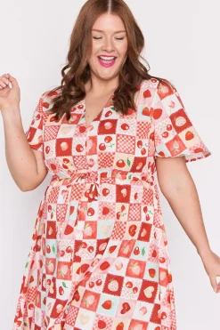 Lorraine Designs Casual Dresses | Fit & Flare Dresses*Marley Cotton Cherry Pop Dress