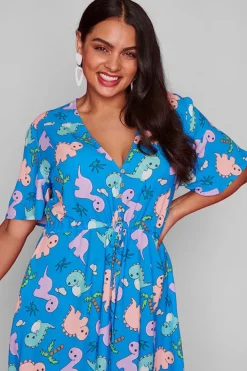 Lorraine Designs Casual Dresses | Fit & Flare Dresses*Marley Dino Print Dress