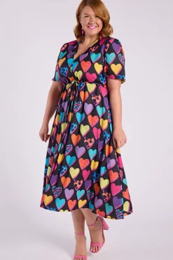 Lorraine Designs Casual Dresses | Fit & Flare Dresses*Marley Inky Hearts Dress
