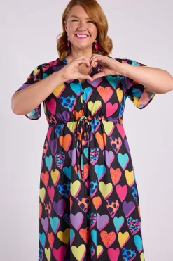 Lorraine Designs Casual Dresses | Fit & Flare Dresses*Marley Inky Hearts Dress