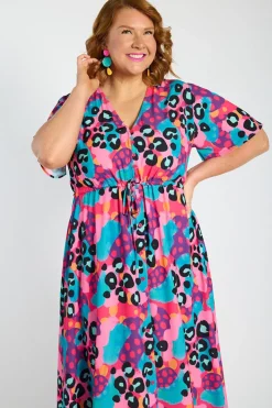 Lorraine Designs Fit & Flare Dresses | Midi Dresses*Marley Inky Leopard Dress