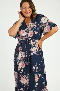 Lorraine Designs Midi Dresses | Casual Dresses*Marley Navy Floral Dress
