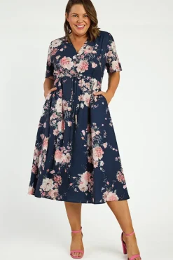 Lorraine Designs Midi Dresses | Casual Dresses*Marley Navy Floral Dress