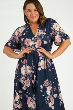 Lorraine Designs Midi Dresses | Casual Dresses*Marley Navy Floral Dress