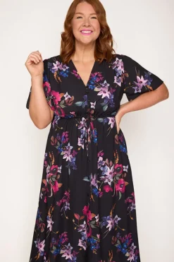 Lorraine Designs Casual Dresses | Fit & Flare Dresses*Marley Night Flower Dress