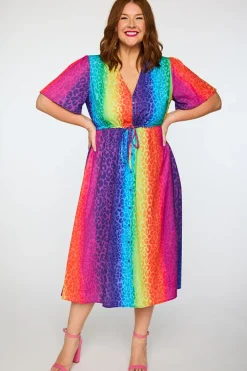 Lorraine Designs Casual Dresses | Fit & Flare Dresses*Marley Ombre Leopard Dress