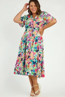 Lorraine Designs Casual Dresses | Fit & Flare Dresses*Marley Rainbow Bright Dress