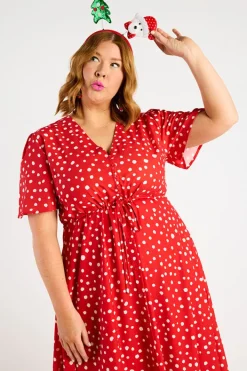 Lorraine Designs Casual Dresses | Fit & Flare Dresses*Marley Red Spot Dress