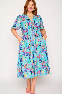Lorraine Designs Casual Dresses | Fit & Flare Dresses*Marley Shine Bright Dress