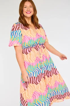 Lorraine Designs Casual Dresses | Fit & Flare Dresses*Marley Zig Zag Zebra Dress