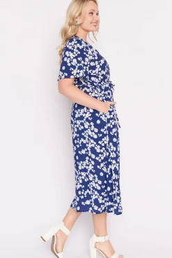 Lorraine Designs Fit & Flare Dresses | Midi Dresses*Michelle Blue Petal Whimsy Dress