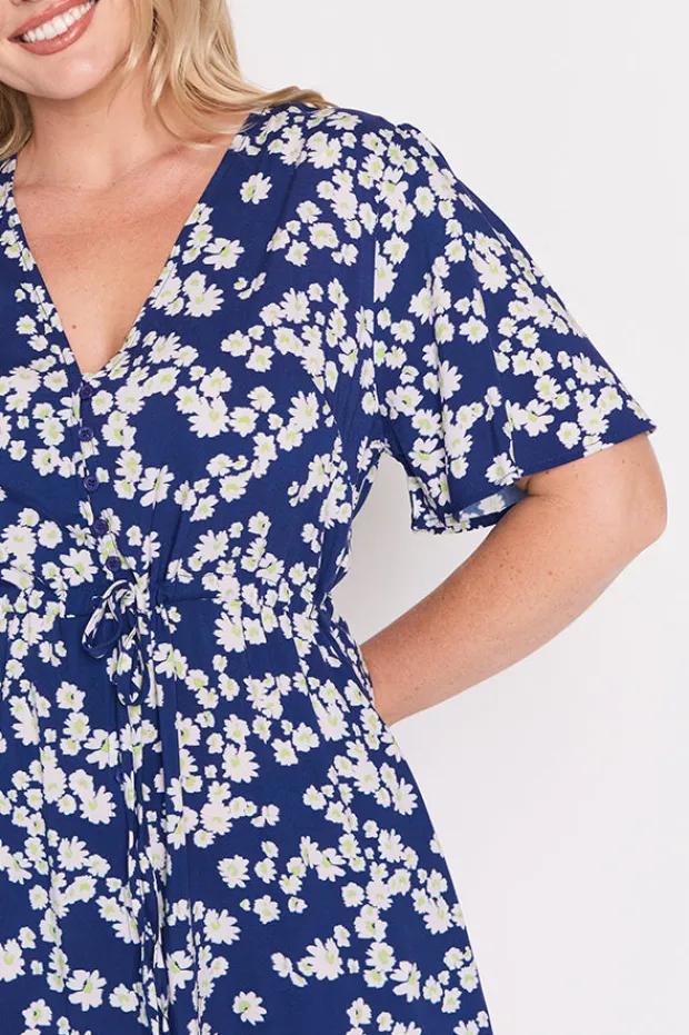 Lorraine Designs Fit & Flare Dresses | Midi Dresses*Michelle Blue Petal Whimsy Dress