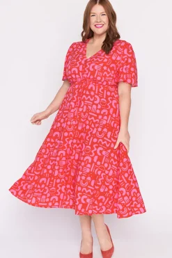 YD International Fit & Flare Dresses | Midi Dresses*Michelle Candy Apple Dress