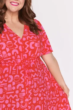 YD International Fit & Flare Dresses | Midi Dresses*Michelle Candy Apple Dress