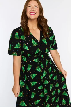 Lorraine Designs Casual Dresses | Fit & Flare Dresses*Michelle Christmas Tree Dress