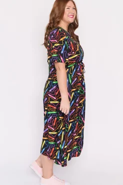 Lorraine Designs Fit & Flare Dresses | Midi Dresses*Michelle Crazy Crayons Dress