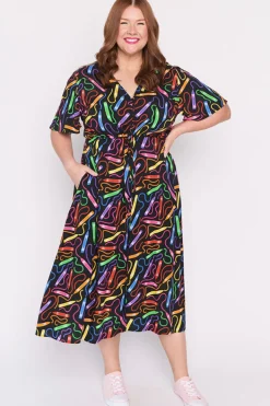 Lorraine Designs Fit & Flare Dresses | Midi Dresses*Michelle Crazy Crayons Dress