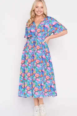 Lorraine Designs Fit & Flare Dresses | Midi Dresses*Michelle Flamingo Oasis Dress