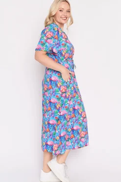 Lorraine Designs Fit & Flare Dresses | Midi Dresses*Michelle Flamingo Oasis Dress