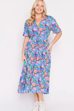 Lorraine Designs Fit & Flare Dresses | Midi Dresses*Michelle Flamingo Oasis Dress