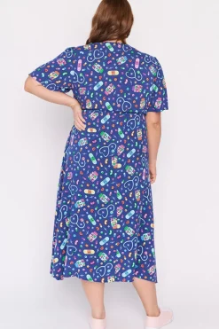 Lorraine Designs Fit & Flare Dresses | Midi Dresses*Michelle Happy Health Dress