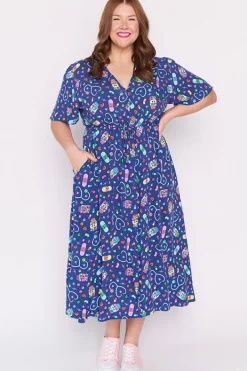Lorraine Designs Fit & Flare Dresses | Midi Dresses*Michelle Happy Health Dress